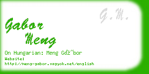 gabor meng business card